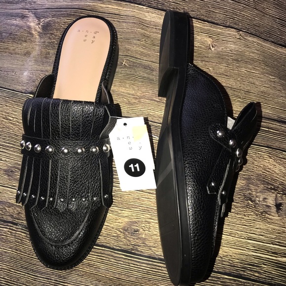 target black slip on shoes